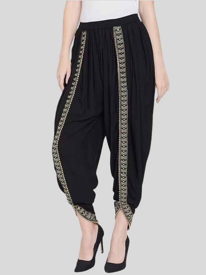 Women's Rayon Solid Plain Dhoti/Patiala | Plain & Perfect for Any Outfit |