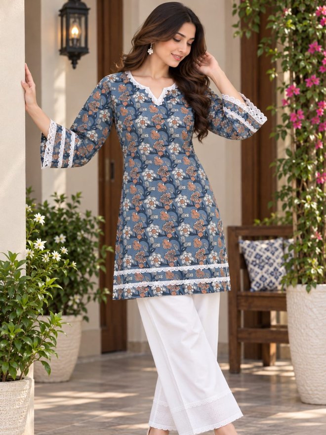 Floral Printed Farsi Salwar Suit Set